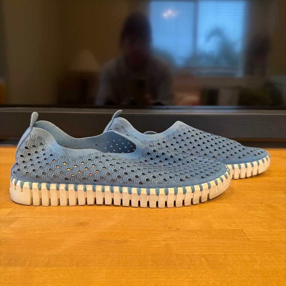 ILSE Jacobsen Hornbak Laser Cut, Tulip Shoes, Blue, Size 38/7 - Picture 2 of 12